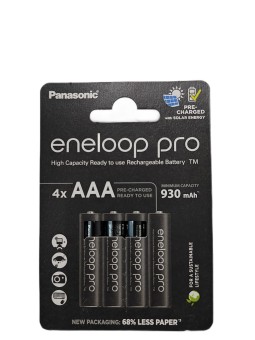 Аккумулятор Panasonic eneloop pro BK-4HCDE/4BE 930mAh AAA BL4, упаковка 4 шт.