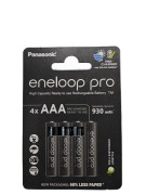 Аккумулятор Panasonic eneloop pro BK-4HCDE/4BE 930mAh AAA BL4, упаковка 4 шт.