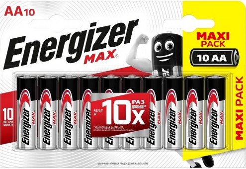 Батарейка Energizer MAX LR6 AA BL10 Alkaline 1.5V