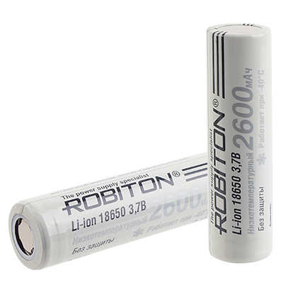 Аккумулятор ROBITON LI186NP2600LT 35А (INR18650-P26A) низкотемпературный без защиты PK1