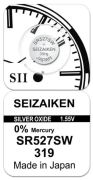 Батарейка SEIZAIKEN 319 (SR527SW) Silver Oxide 1.55V