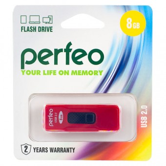 USB Flash PERFEO PF-S04R008 USB 8GB красный BL1