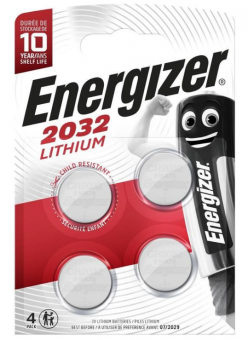 Батарейка Energizer CR2032 BL4, упаковка 4 шт.