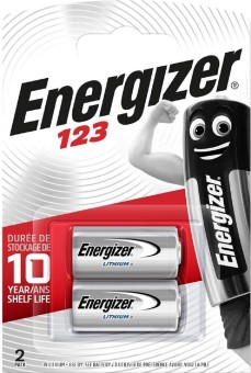 Батарейка Energizer EL123 (CR123) BL2 Lithium 3V, упаковка 2 шт.