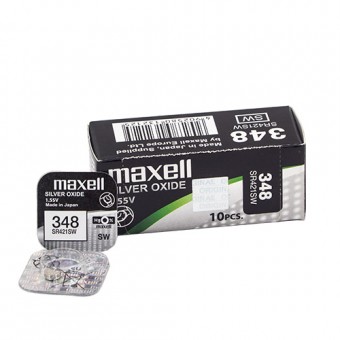 Батарейка MAXELL SR421SW 348  (0%Hg), в упак 10 шт