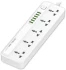 LDNIO SC5614/ Сетевой удлинитель 2м/ 5  розеток EU_UK_US/ 2500W/ 6 USB/  Выключатель/ White