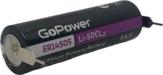 Батарейка GoPower 14505 2PF AA под пайку