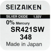 Батарейка SEIZAIKEN 348 (SR421SW) Silver Oxide 1.55V