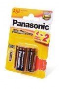 Батарейка Panasonic Alkaline Power LR03APB/6BP 4+2F LR03 4+2шт BL6